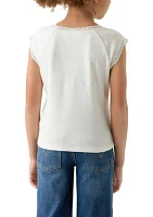 Girls 7-16 Solid Lace Top