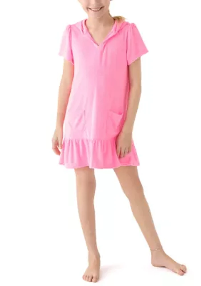 Girls 7-16 French Terry Swim Cover Up