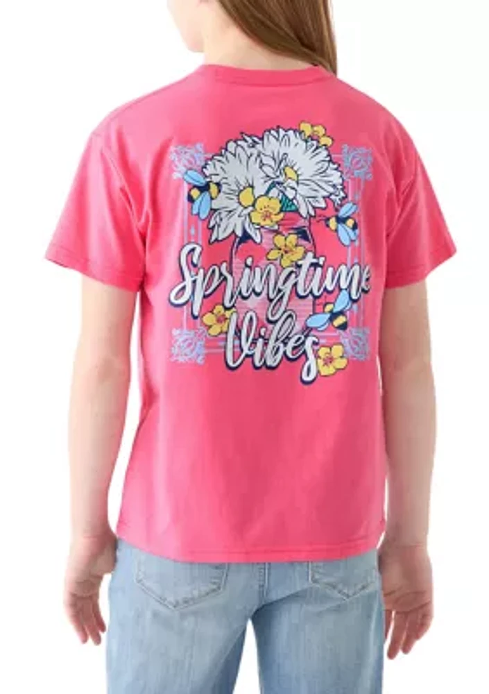 Girls 7-16 Springtime Vibes Graphic T-Shirt
