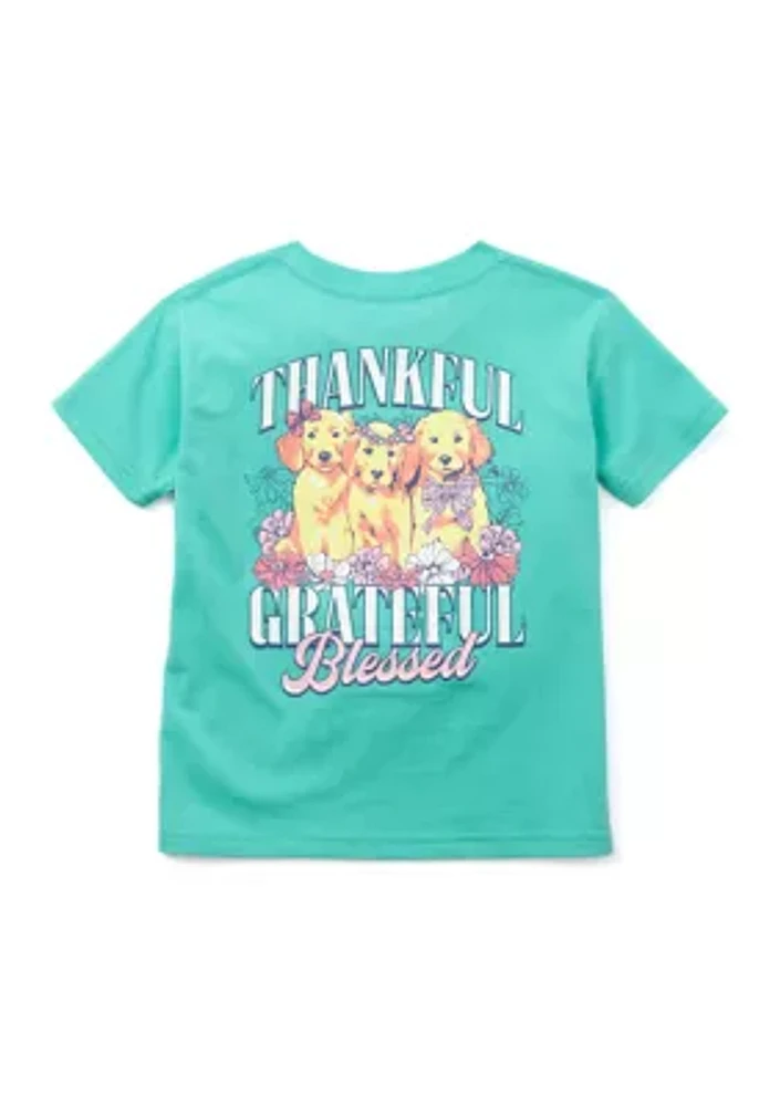 Girls 4-6x Thankful Grateful Graphic T-Shirt