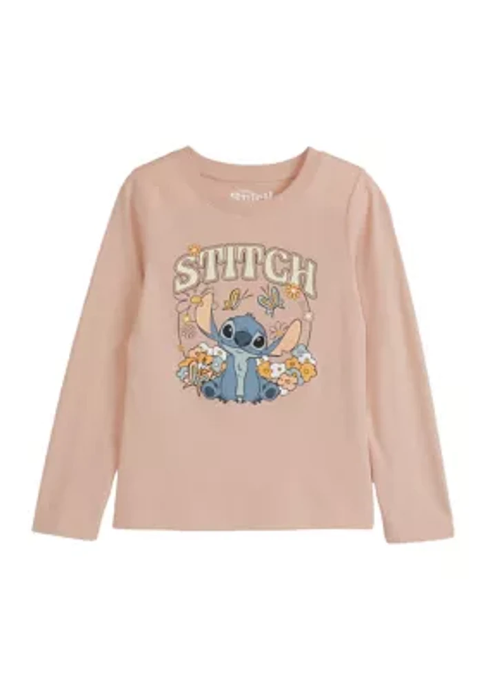 Girls 4-6x Stitch Meadow Graphic T-Shirt