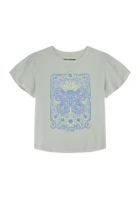 Girls 7-16 Short Sleeve Butterfly Graphic T-Shirt