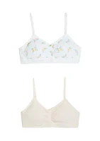 Girls 7-16 Ruched Cropped Bra - 2 Pack