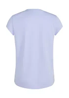Girls 7-16 Short Cap Sleeve Polyester Logo Graphic T-Shirt