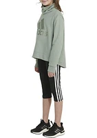 Boys 8-20 Long Sleeve Mock Neck French Terry Pullover