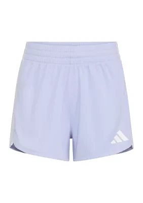 Girls 7-16 Elastic Waistband 3-Stripe Pacer Mesh Shorts