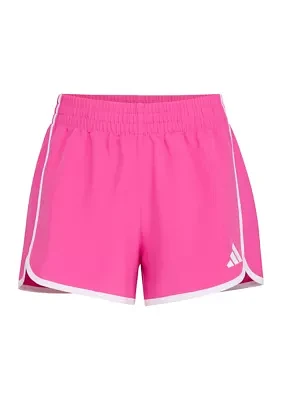 Girls 7-16 Elastic Waistband Woven Short with Binding