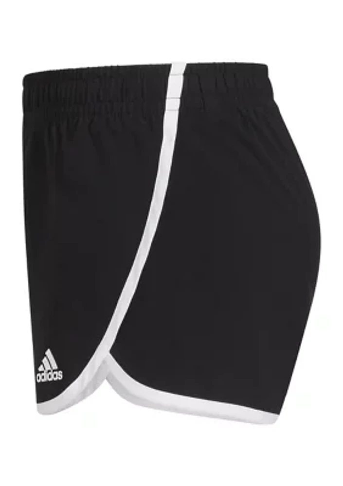 Girls 7-16 AEROREADY® Elastic Waistband Printed Woven Pacer Shorts