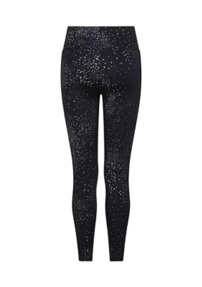 Girls 7-16 Detached Waistband Glam 3 Stripe Cozy Leggings