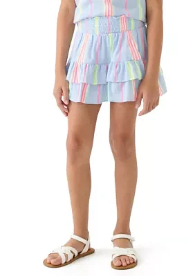 Girls 7-16 Woven Ruffle Skirt