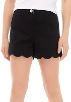 Girls 7-16 Scallop Shorts