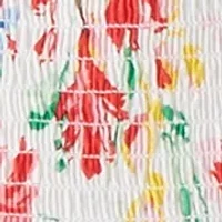 Girls 4-6x Bow Strap Pattern Mix Dress
