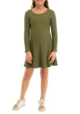 Girls 7-16 Pull On Rib Knit Dress