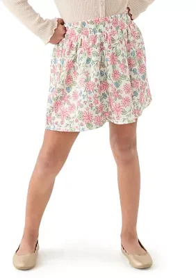 Girls 7-16 Printed Crinkle Knit Skirt