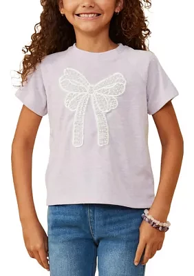 Girls 7-16 Pearl Ribbon Knit Top