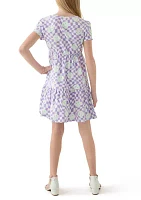 Girls 7-16 Checker Print Dress