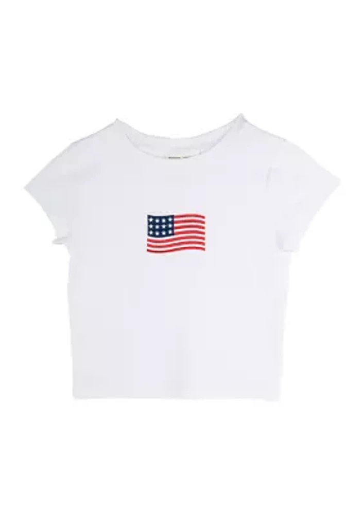 Girls 7-16 American Flag T-Shirt