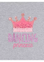Girls 7-16 Dancing Princess Appliqué Top