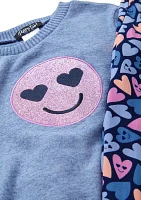 Girls 4-6x Smile Graphic Sweatshirt and Leggings Set