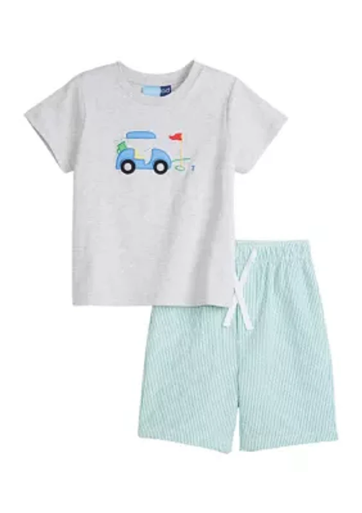 Boys 4-7 Golf Cart Graphic T-Shrit and Shorts Set