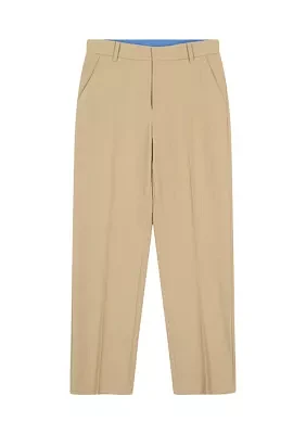Boys 8-20 Flat Front Husky Stretch Solid Performance Pants