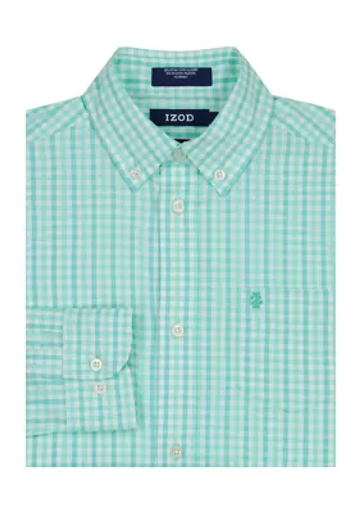 Boys 8-20 Long Sleeve Stretch La Jolla Gingham Shirt