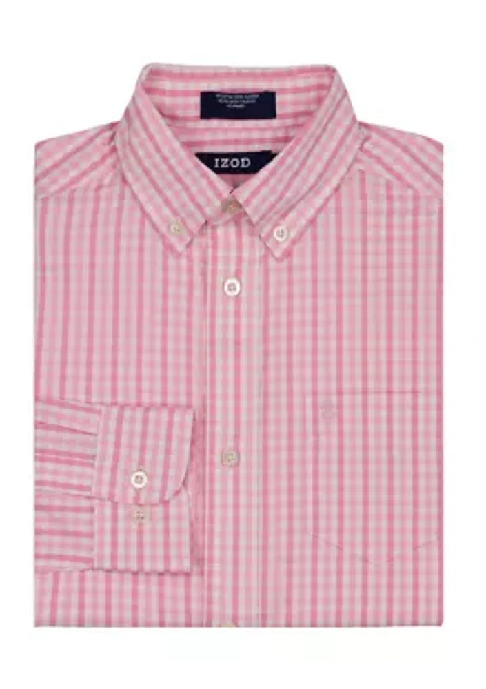 Boys 8-20 Long Sleeve Stretch La Jolla Gingham Shirt