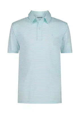 Boys 8-20 Short Sleeve Greenie Stripe Performance Polo Shirt