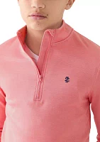 Boys 8-20 Long Sleeve Feeder Stripe 1/4 Zip Pullover
