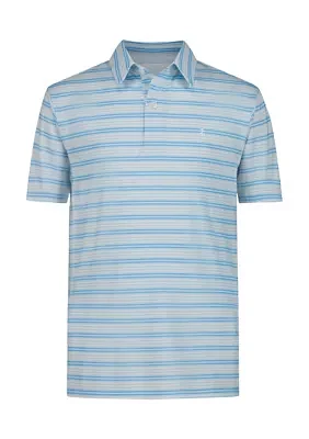 Boys 4-7 Short Sleeve Printed Clubhouse Multi Stripe Polo Shirt