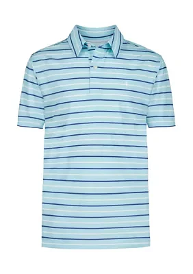 Boys 8-20 Short Sleeve Caddie Stripe Printed Performance Polo Shirt