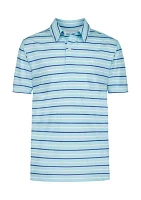 Boys 8-20 Short Sleeve Caddie Stripe Printed Performance Polo Shirt