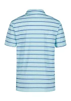 Boys 8-20 Short Sleeve Caddie Stripe Printed Performance Polo Shirt