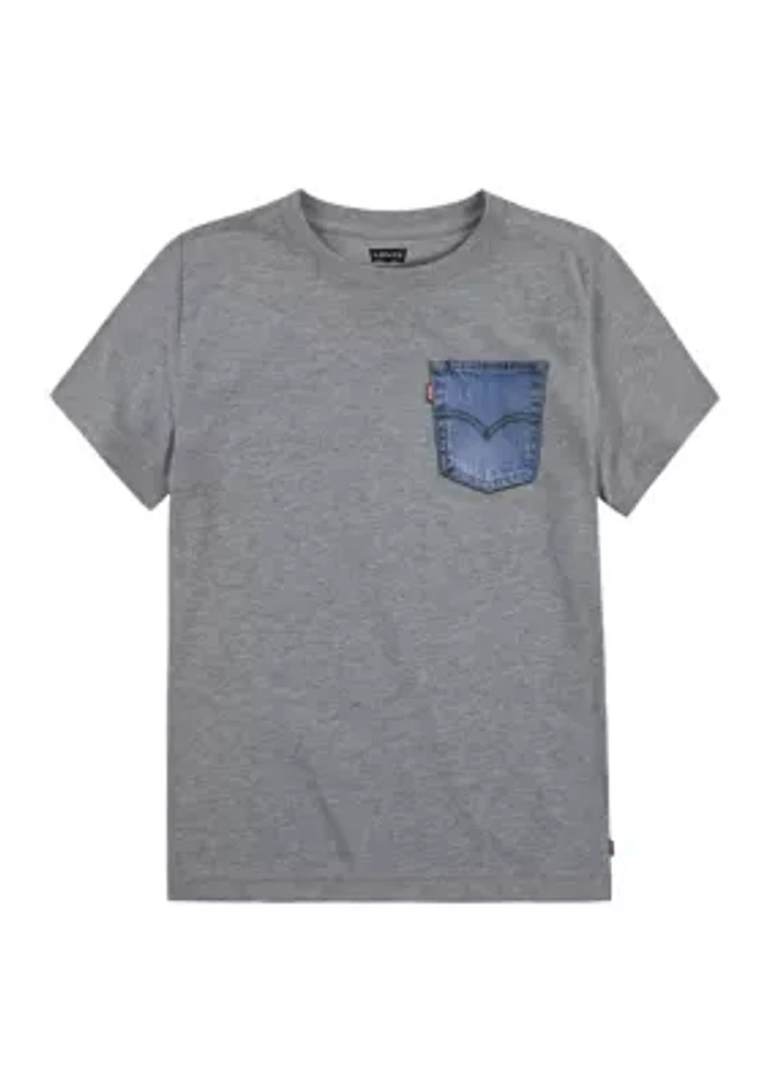 Boys 8-20 Denim Pocket T-Shirt