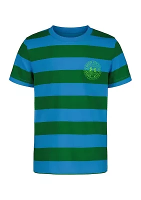 Boys 4-7 Stripe Printed Short Sleeve T-Shirt