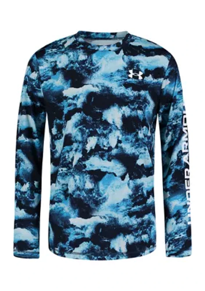 Boys 8-20 Long Sleeve Deep Ocean UPF Rash Guard