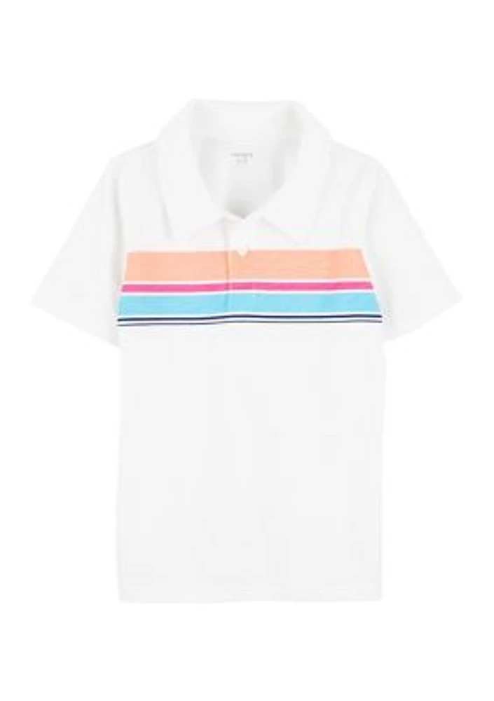 Boys 4-7 Chest Stripe Polo Shirt
