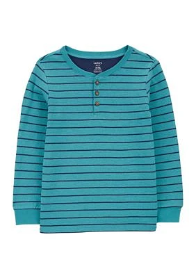 Boys 4-7 Striped Henley T-Shirt