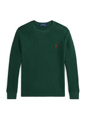 Boys 4-7 Waffle Knit Cotton Long Sleeve T-Shirt