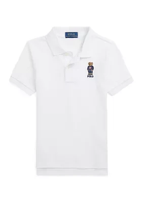 Boys 2-7 Polo Bear Cotton Mesh Shirt