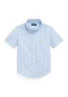 Boys 4-7 Striped Seersucker Short-Sleeve Shirt