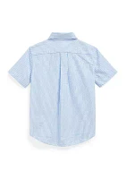 Boys 4-7 Striped Seersucker Short-Sleeve Shirt