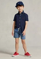Boys 2-7 Cotton Seersucker Short Sleeve Shirt