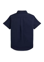 Boys 2-7 Cotton Seersucker Short Sleeve Shirt