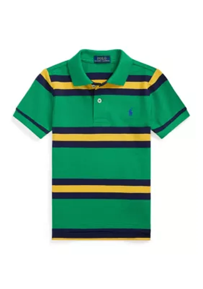 Boys 2-7 Striped Cotton Mesh Polo Shirt