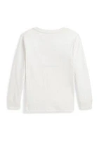 Boys 2-7 Plaid Logo Cotton Jersey Long Sleeve T-Shirt