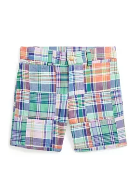 Boys - Patchwork Cotton Madras Shorts
