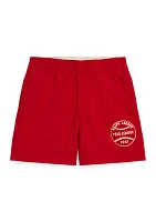 Boys - Baseball Printed Cotton Twill Shorts