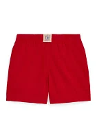 Boys - Baseball Printed Cotton Twill Shorts