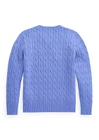 Boys 8-20 Cable Knit Cotton Sweater